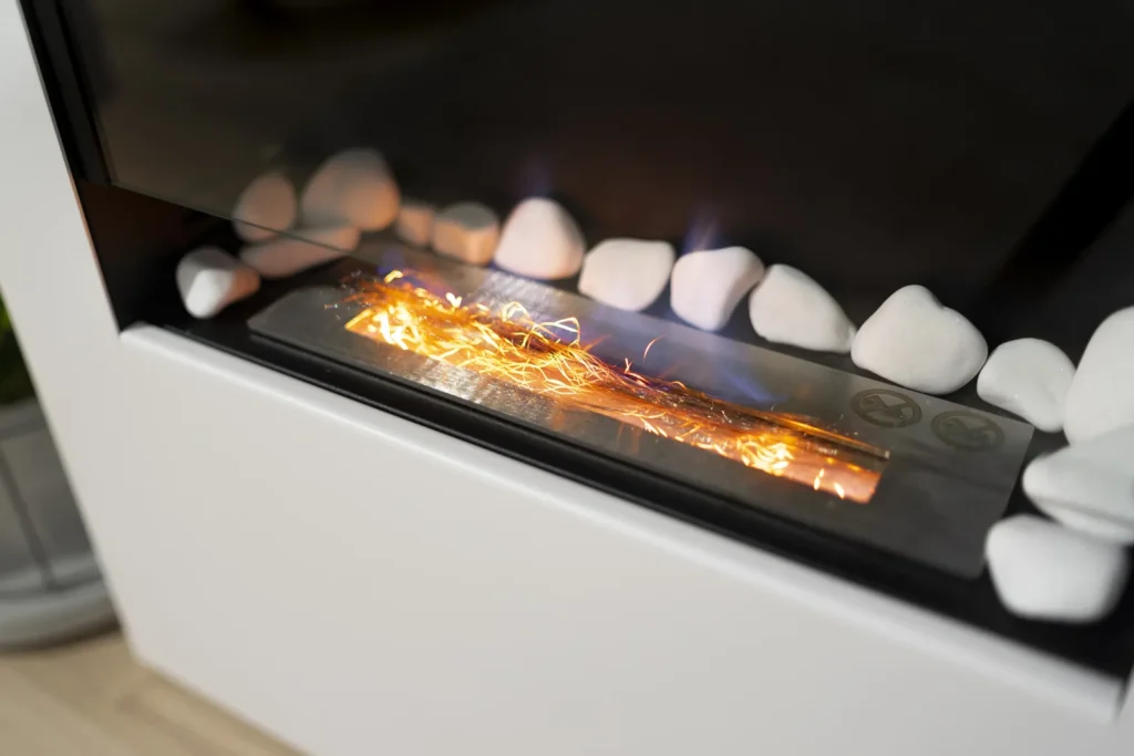 Glow Fibers – Stainless steel in a home setting